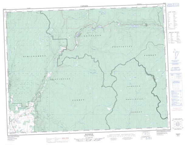 Bankeir Topographic Paper Map 092H09 at 1:50,000 scale