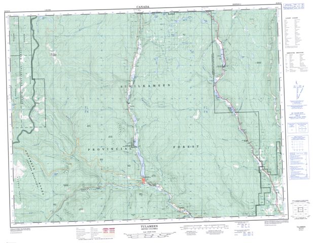 Tulameen Topographic Paper Map 092H10 at 1:50,000 scale
