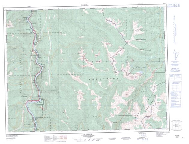 Spuzzum Topographic Paper Map 092H11 at 1:50,000 scale