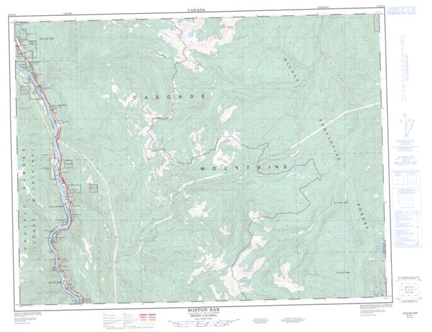 Boston Bar Topographic Paper Map 092H14 at 1:50,000 scale