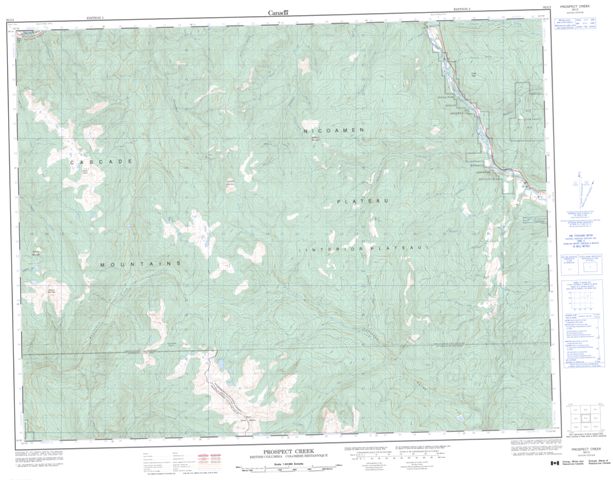 Prospect Creek Topographic Paper Map 092I03 at 1:50,000 scale