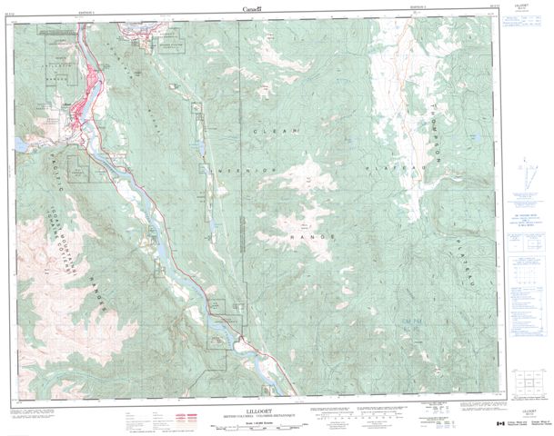 Lillooet Topographic Paper Map 092I12 at 1:50,000 scale