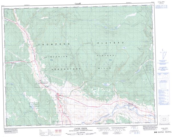 Cache Creek Topographic Paper Map 092I14 at 1:50,000 scale