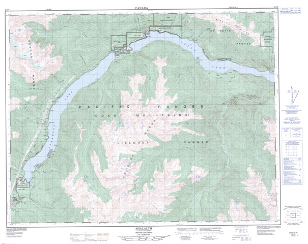 Shalalth Topographic Paper Map 092J09 at 1:50,000 scale
