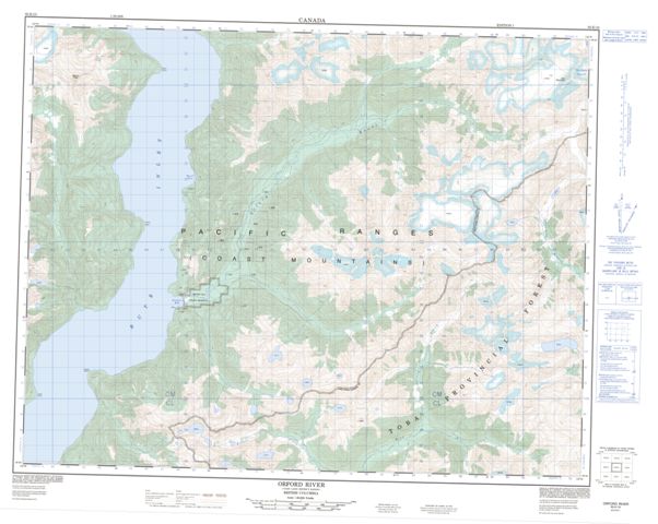 Orford River Topographic Paper Map 092K10 at 1:50,000 scale