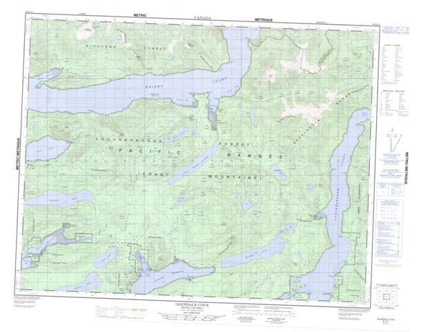 Glendale Cove Topographic Paper Map 092K12 at 1:50,000 scale