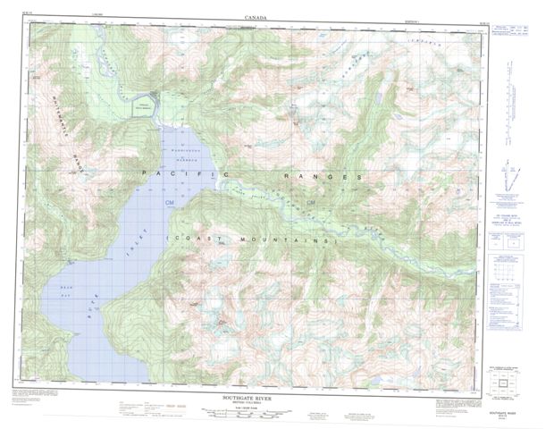 Southgate River Topographic Paper Map 092K15 at 1:50,000 scale