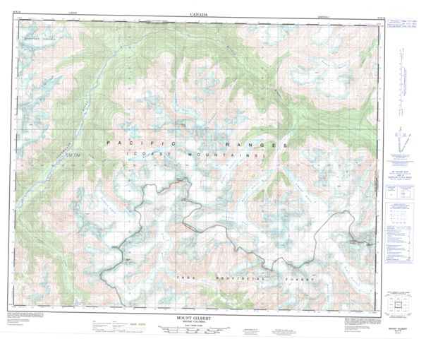 Mount Gilbert Topographic Paper Map 092K16 at 1:50,000 scale