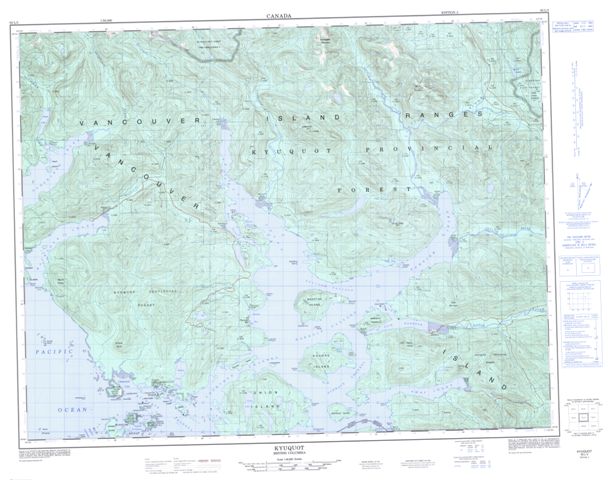 Kyuquot Topographic Paper Map 092L03 at 1:50,000 scale