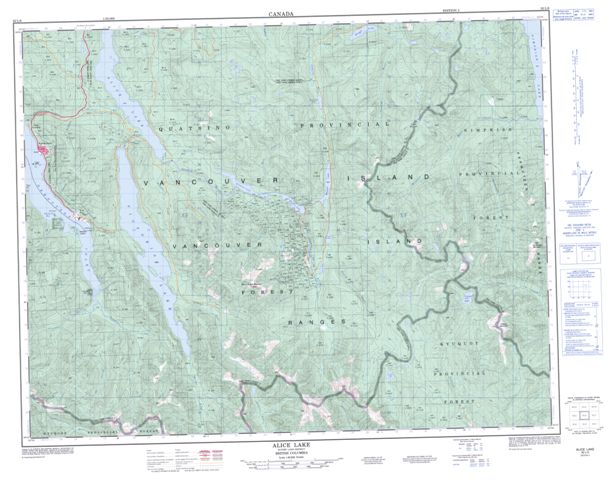 Alice Lake Topographic Paper Map 092L06 at 1:50,000 scale