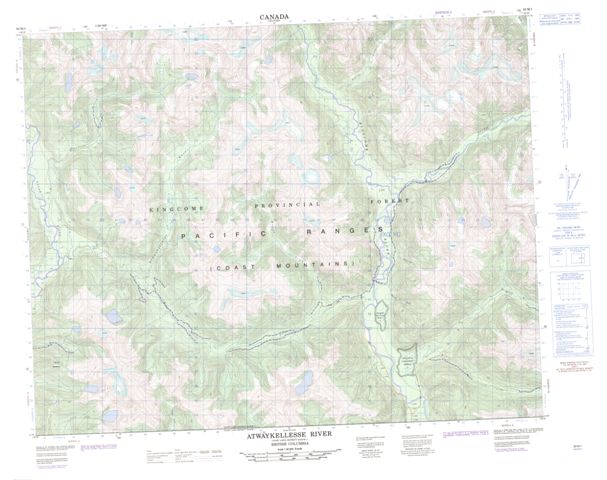 Atwaykellesse River Topographic Paper Map 092M01 at 1:50,000 scale