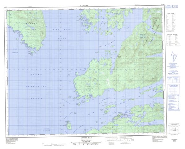 Goose Bay Topographic Paper Map 092M05 at 1:50,000 scale