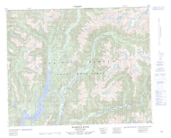 Kilbella River Topographic Paper Map 092M14 at 1:50,000 scale
