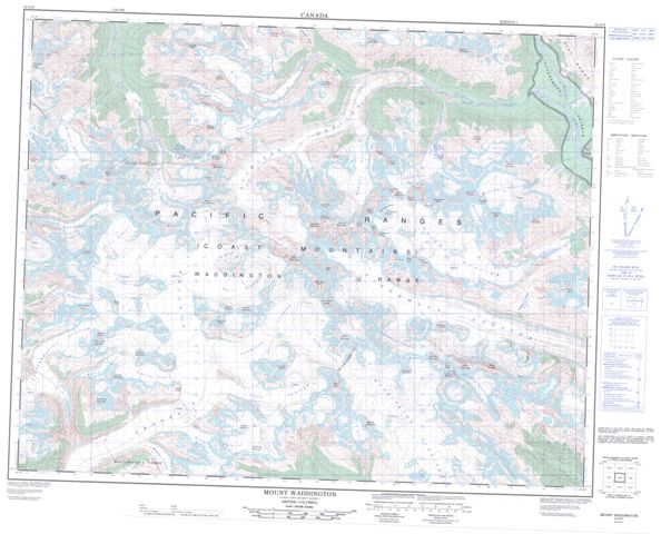 Mount Waddington Topographic Paper Map 092N06 at 1:50,000 scale