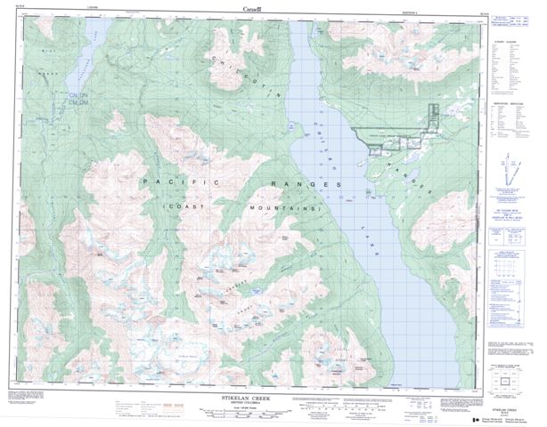 Stikelan Creek Topographic Paper Map 092N08 at 1:50,000 scale