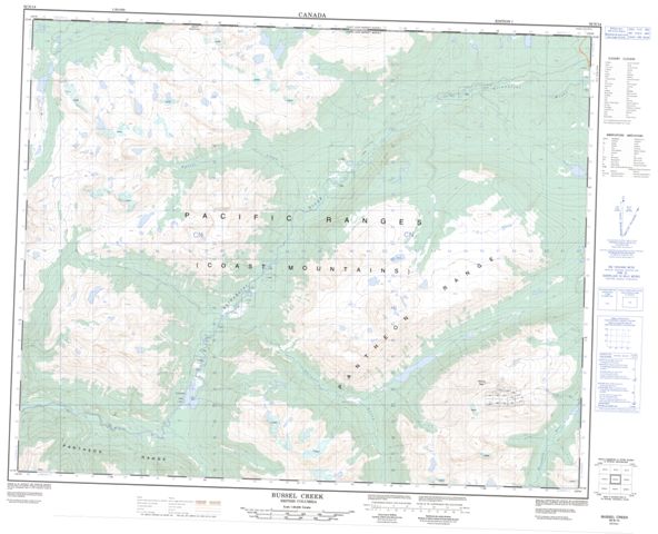 Bussel Creek Topographic Paper Map 092N14 at 1:50,000 scale