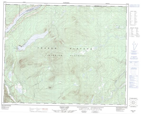 Eagle Lake Topographic Paper Map 092N16 at 1:50,000 scale