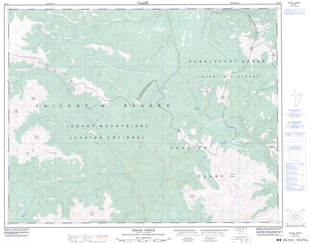 Noaxe Creek Topographic Paper Map 092O02 at 1:50,000 scale