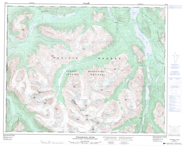 Tchaikazan River Topographic Paper Map 092O04 at 1:50,000 scale