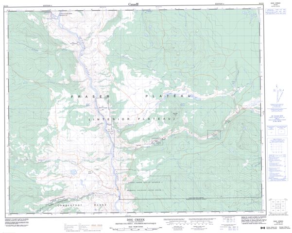Dog Creek Topographic Paper Map 092O09 at 1:50,000 scale