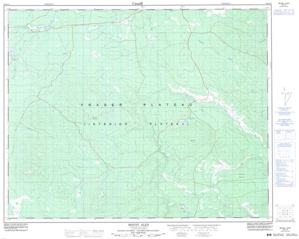 Mount Alex Topographic Paper Map 092O10 at 1:50,000 scale