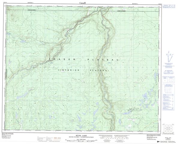 Scum Lake Topographic Paper Map 092O13 at 1:50,000 scale