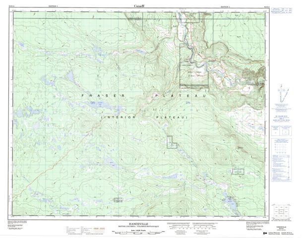 Hanceville Topographic Paper Map 092O14 at 1:50,000 scale
