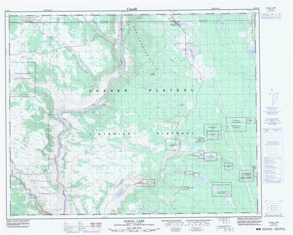 Alkali Lake Topographic Paper Map 092O16 at 1:50,000 scale