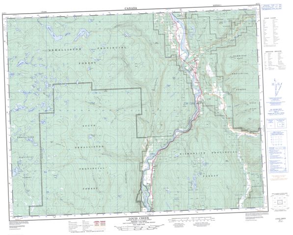 Louis Creek Topographic Paper Map 092P01 at 1:50,000 scale