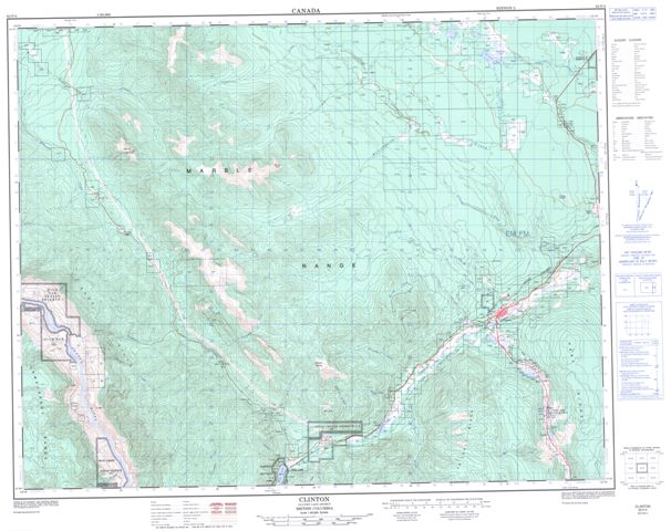 Clinton Topographic Paper Map 092P04 at 1:50,000 scale