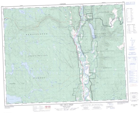 Chu Chua Creek Topographic Paper Map 092P08 at 1:50,000 scale