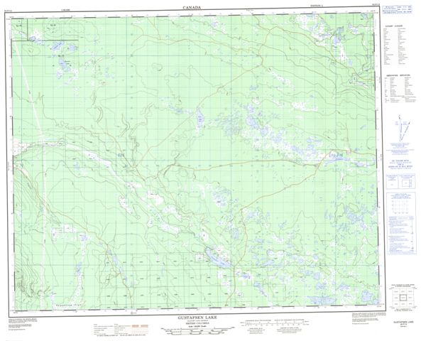 Gustafsen Lake Topographic Paper Map 092P12 at 1:50,000 scale