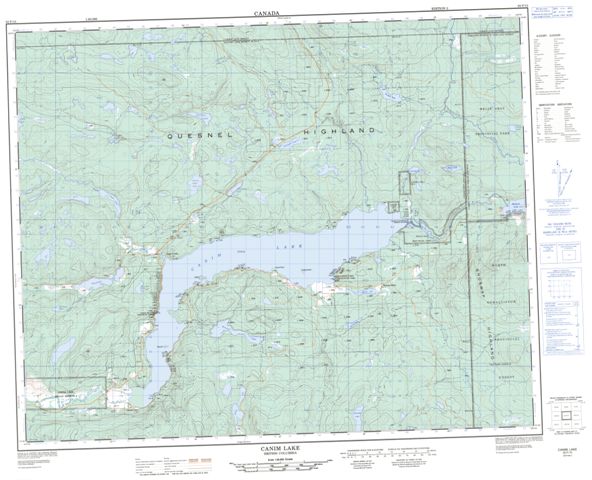 Canim Lake Topographic Paper Map 092P15 at 1:50,000 scale