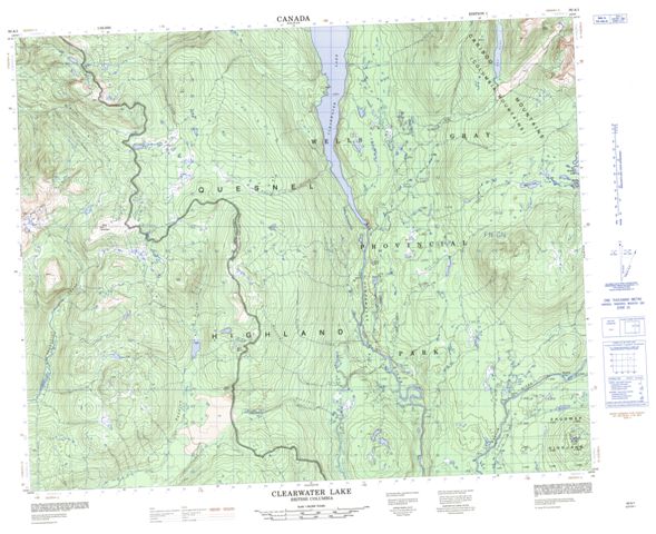 Clearwater Lake Topographic Paper Map 093A01 at 1:50,000 scale