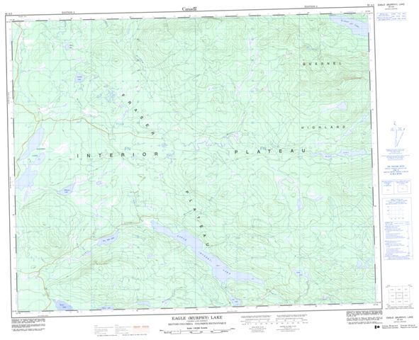 Eagle (Murphy) Lake Topographic Paper Map 093A03 at 1:50,000 scale