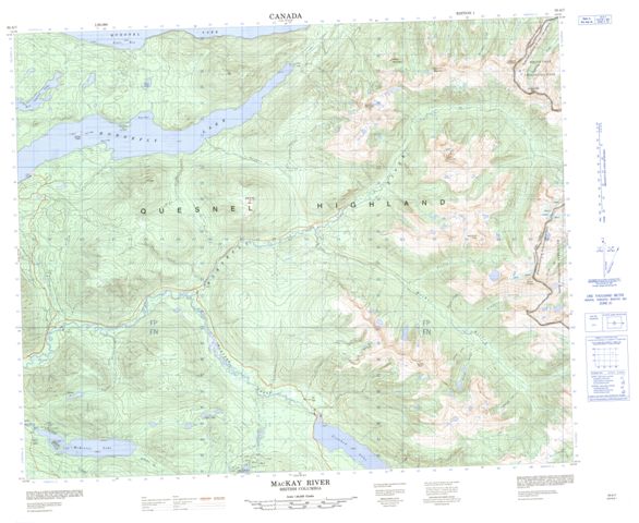 Mackay River Topographic Paper Map 093A07 at 1:50,000 scale