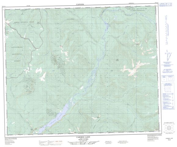 Cariboo Lake Topographic Paper Map 093A14 at 1:50,000 scale