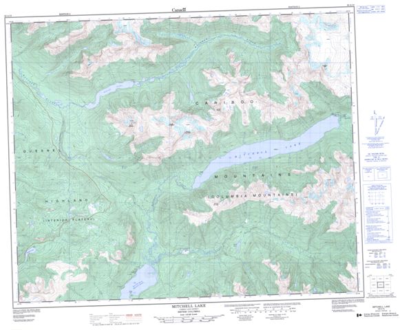 Mitchell Lake Topographic Paper Map 093A15 at 1:50,000 scale