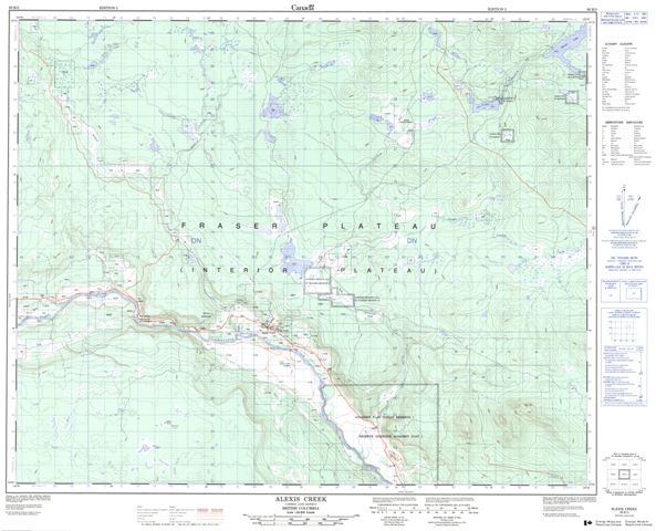 Alexis Creek Topographic Paper Map 093B03 at 1:50,000 scale