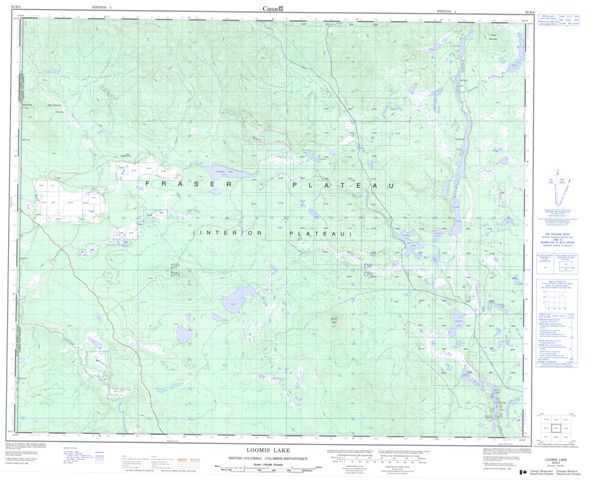 Loomis Lake Topographic Paper Map 093B05 at 1:50,000 scale