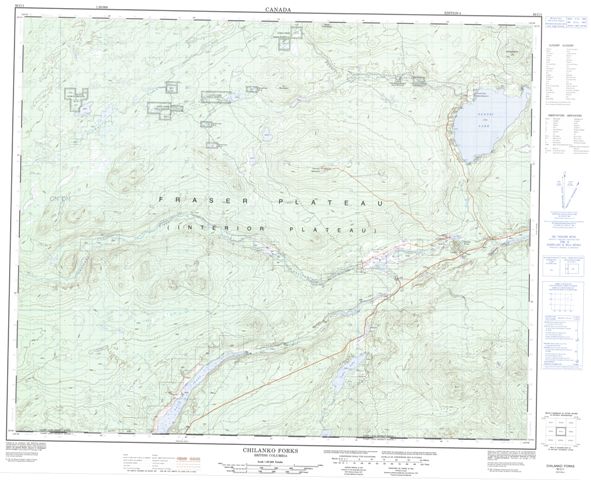 Chilanko Forks Topographic Paper Map 093C01 at 1:50,000 scale