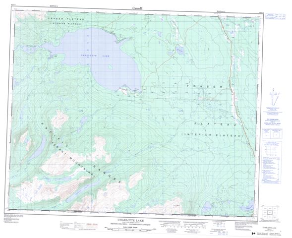 Charlotte Lake Topographic Paper Map 093C03 at 1:50,000 scale