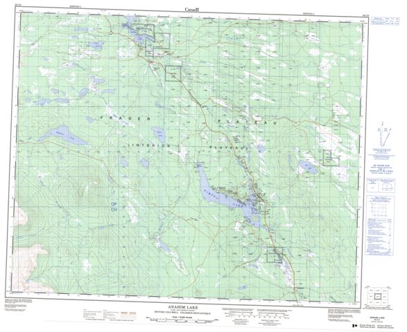 Anahim Lake Topographic Paper Map 093C06 at 1:50,000 scale
