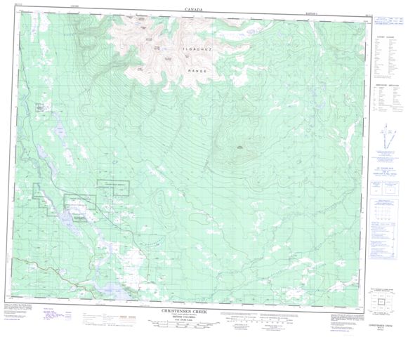 Christensen Creek Topographic Paper Map 093C11 at 1:50,000 scale