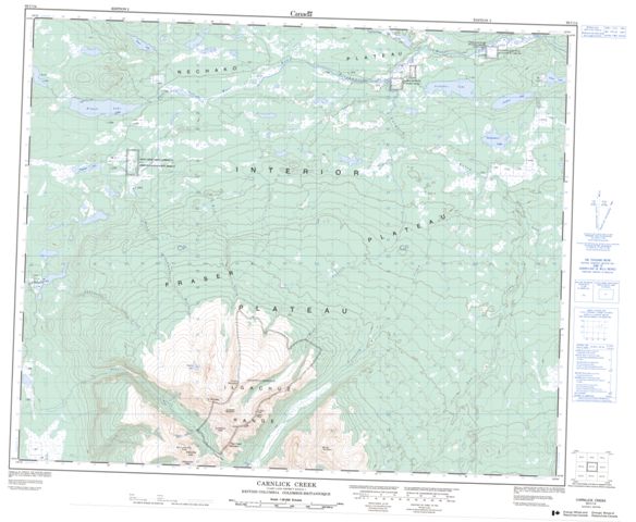 Carnlick Creek Topographic Paper Map 093C14 at 1:50,000 scale