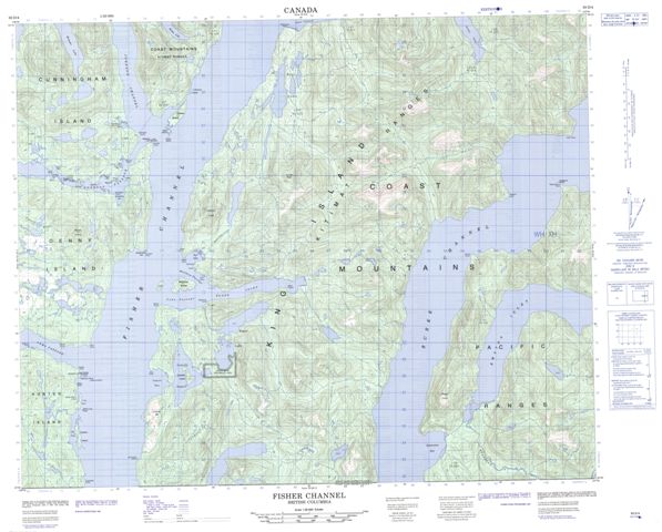 Fisher Channel Topographic Paper Map 093D04 at 1:50,000 scale