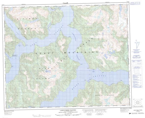 Labouchere Channel Topographic Paper Map 093D06 at 1:50,000 scale