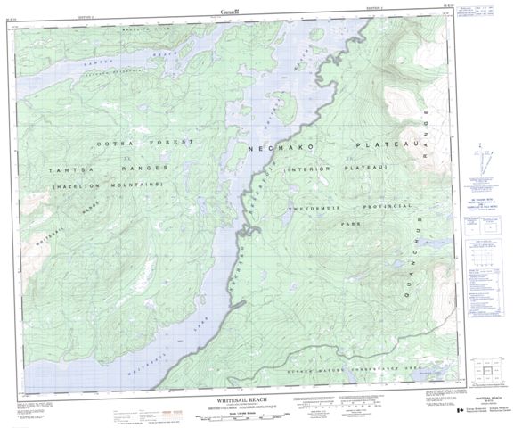 Whitesail Reach Topographic Paper Map 093E10 at 1:50,000 scale
