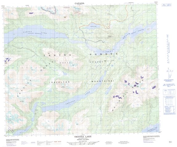 Troitsa Lake Topographic Paper Map 093E11 at 1:50,000 scale