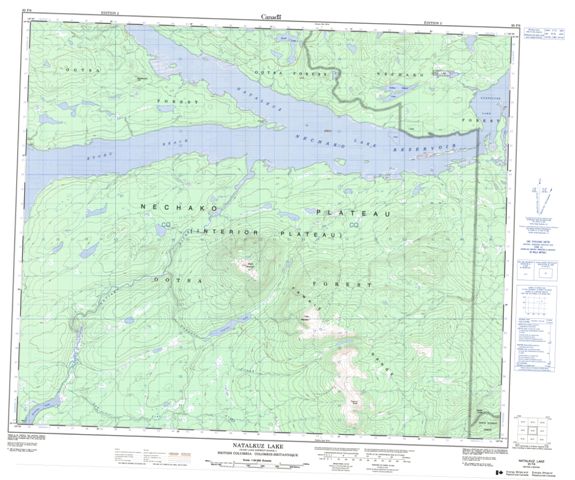 Natalkuz Lake Topographic Paper Map 093F06 at 1:50,000 scale